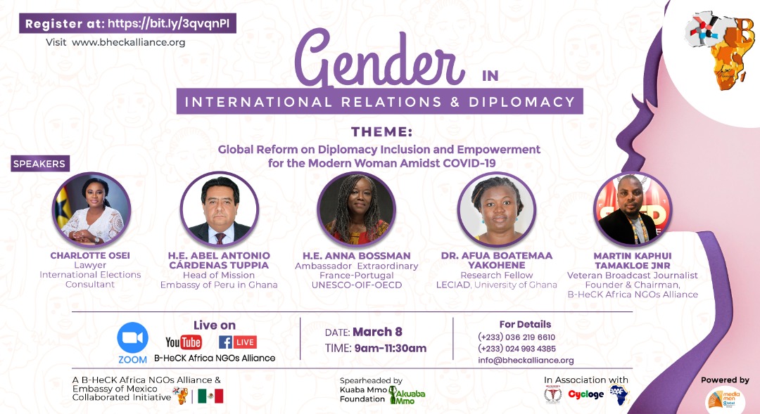 Symposium on gender activism in international relations and diplomacy set for March 8