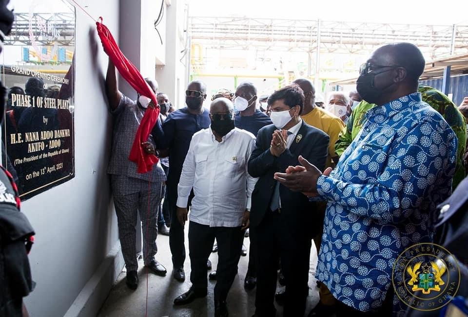 1D1F: Akufo-Addo commissions phase one of B5 Plus steel plant