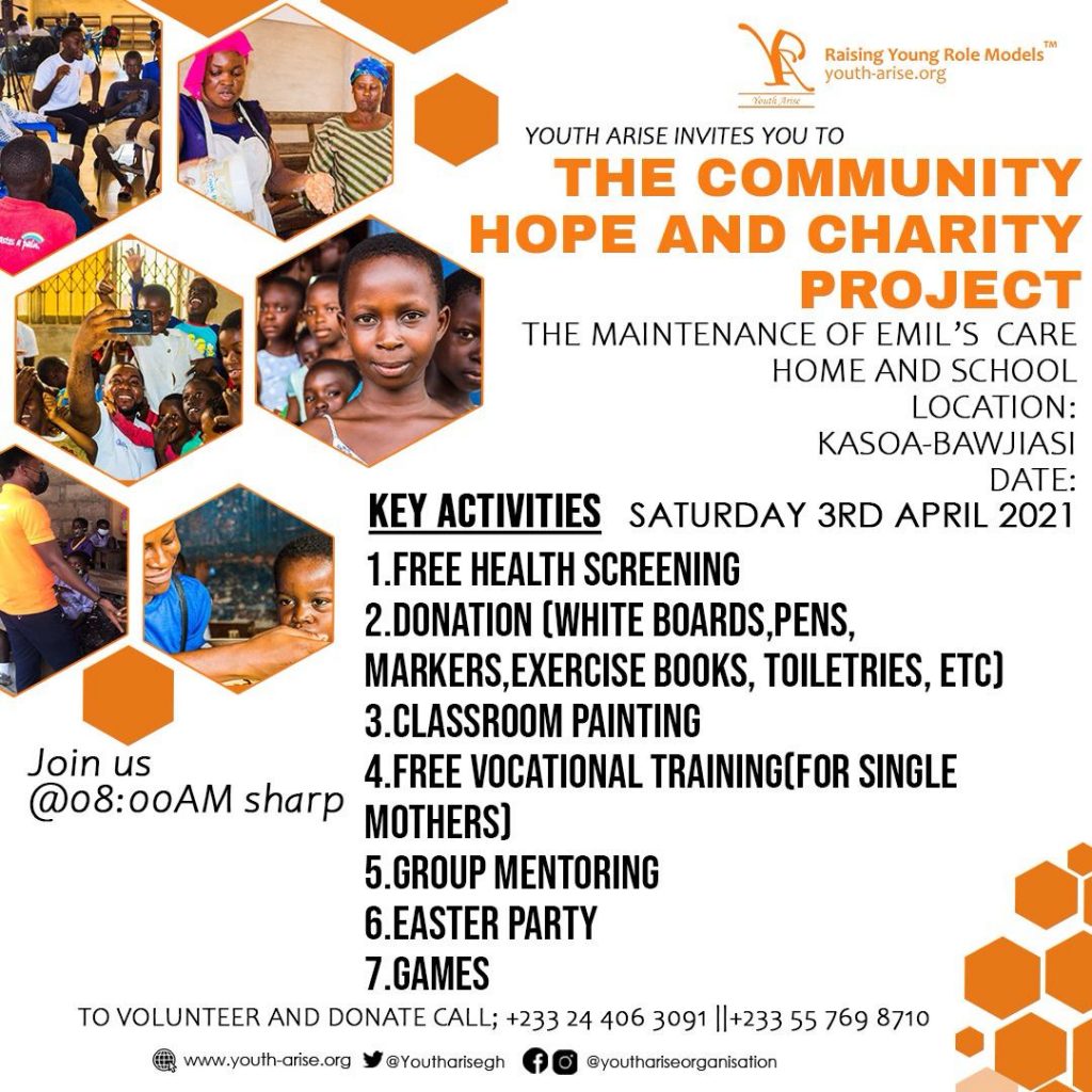Youth Arise Organization to host hope and charity campaign on Saturday