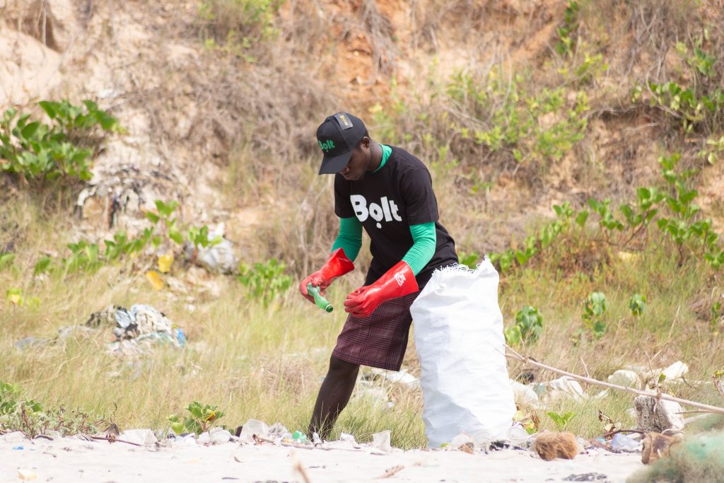 Bolt Ghana and Plastic Punch partner to mark Earth Day 2021 with Beach Clean-up