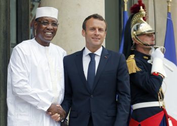 Chadian President Idriss Deby Itno and French President Emmanuel Macron in France. France has been a long-time supporter of the Deby regime.
Chesnot/Getty Images