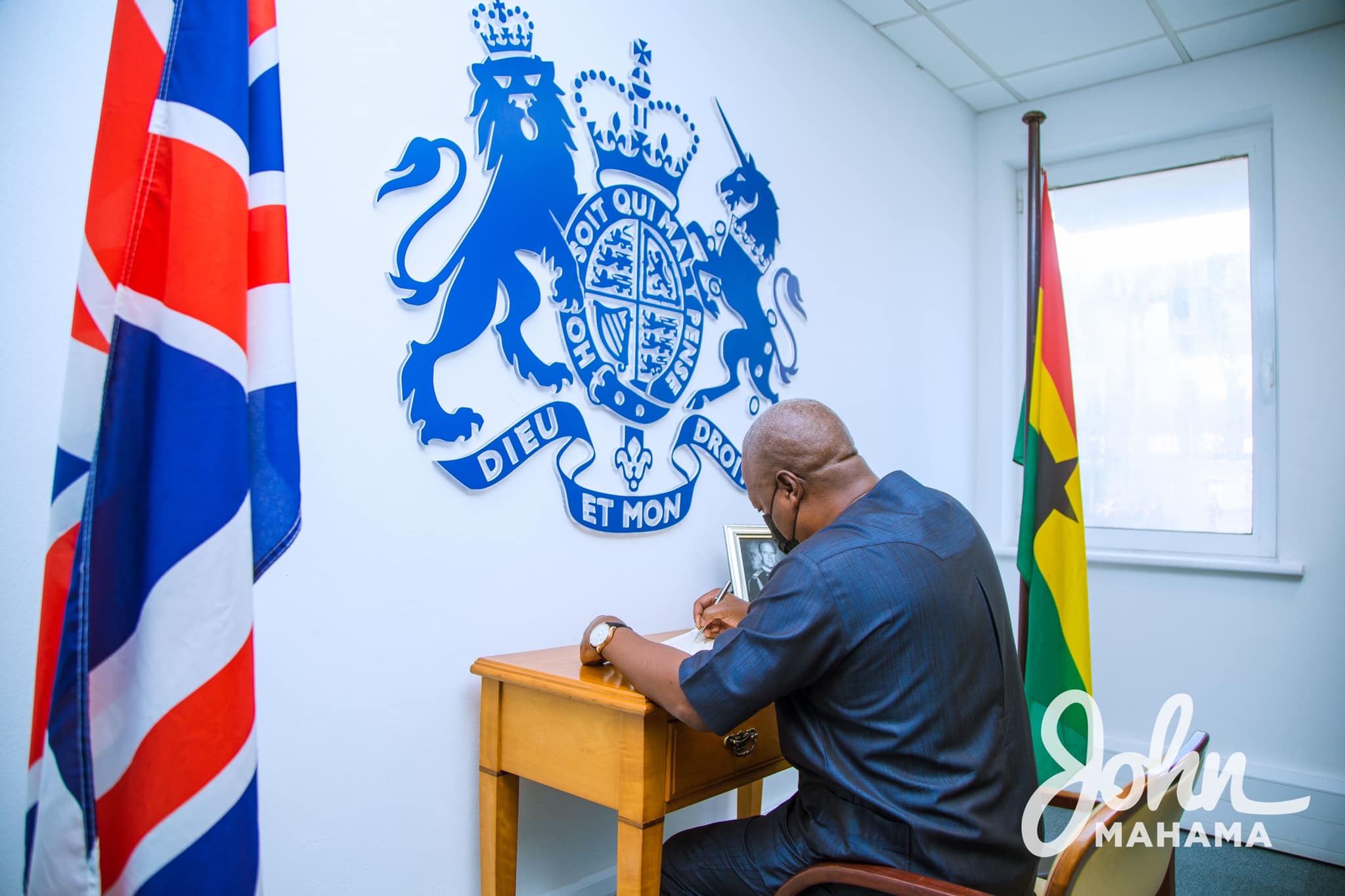 Mahama signs book of condolence opened for Prince Philip at British High Commission