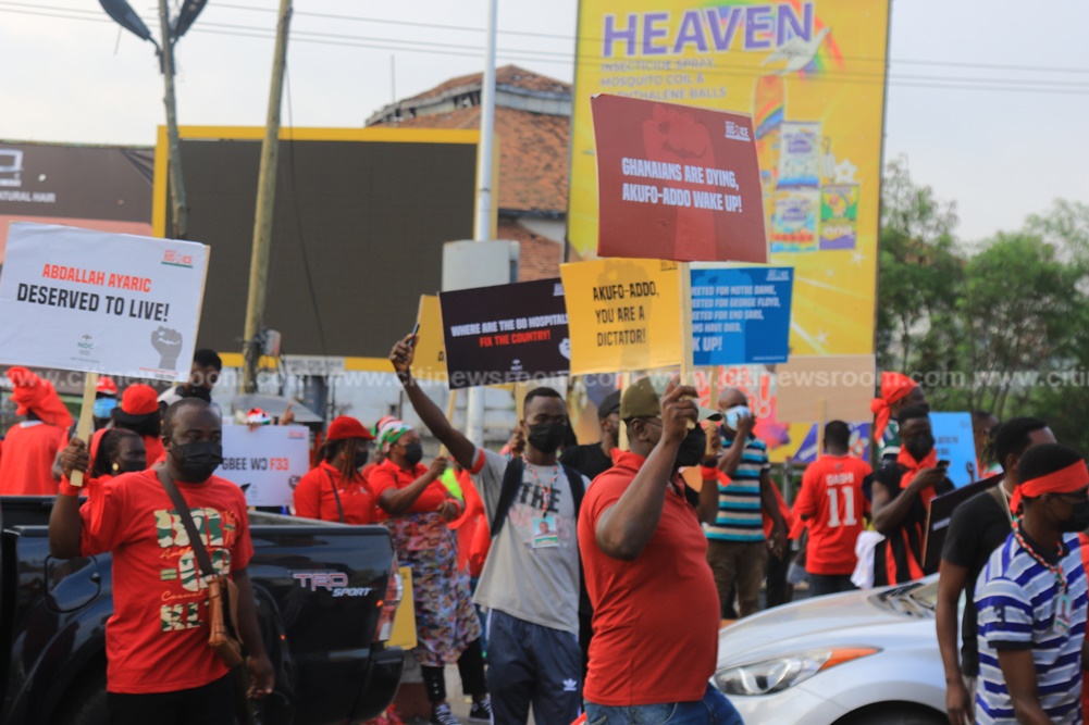 Protesters gather to kick-start NDC’s ‘march for justice’ demo [Photos]