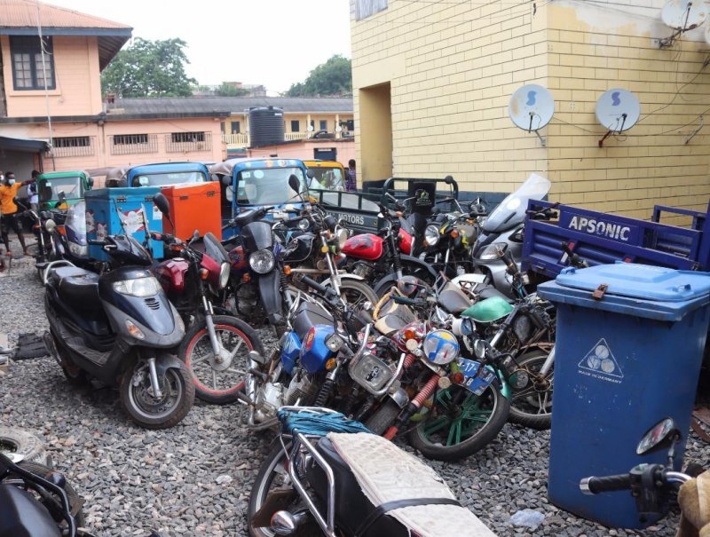 54 motorcyle and tricycle riders arrested for various offences in Takoradi