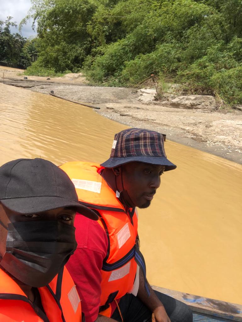 Nzema East MUSEC destroys galamsey equipment on Ankobra river