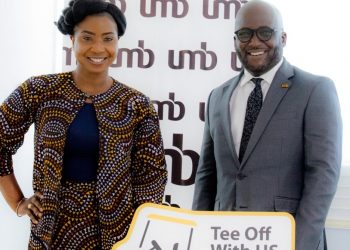Nana Dwemoh Benneh, CEO of UMB with Madam Akofa Dokosi- Deputy CEO of the GTDC