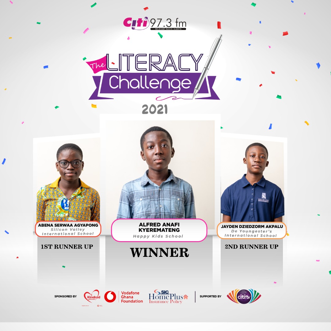 Alfred Anarfi of Happy Kids School is 2021 #TheLiteracyChallenge winner