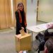 Iceland's Prime Minister Katrin Jakobsdottir casting her vote on Saturday.