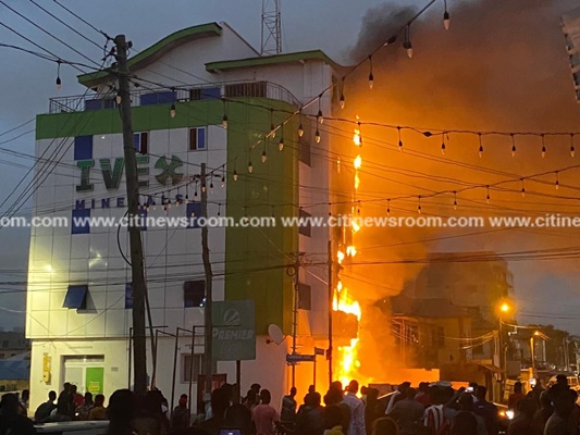 Fire guts office complex in Adabraka