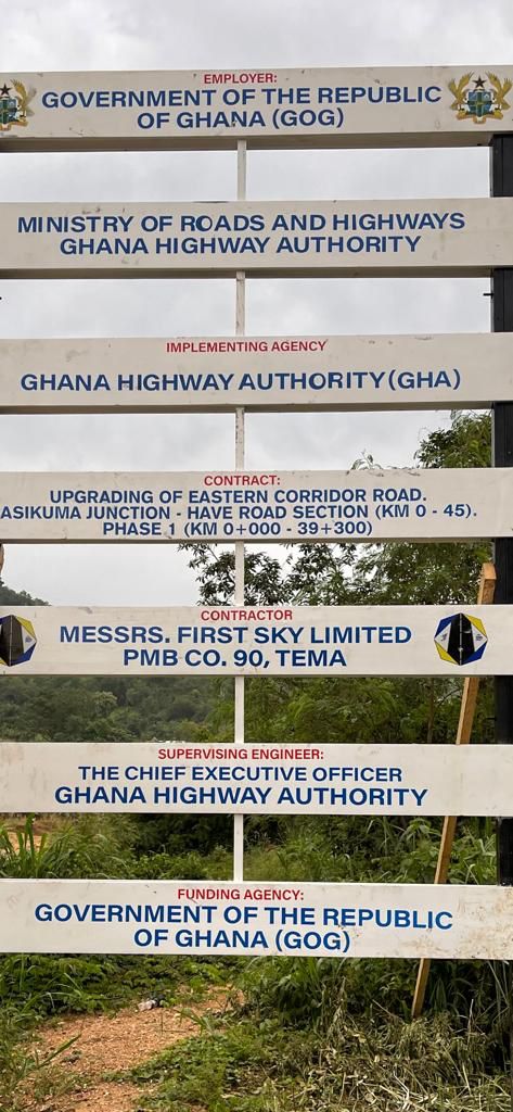 Asikuma-Have road contract awarded to First Sky Limited
