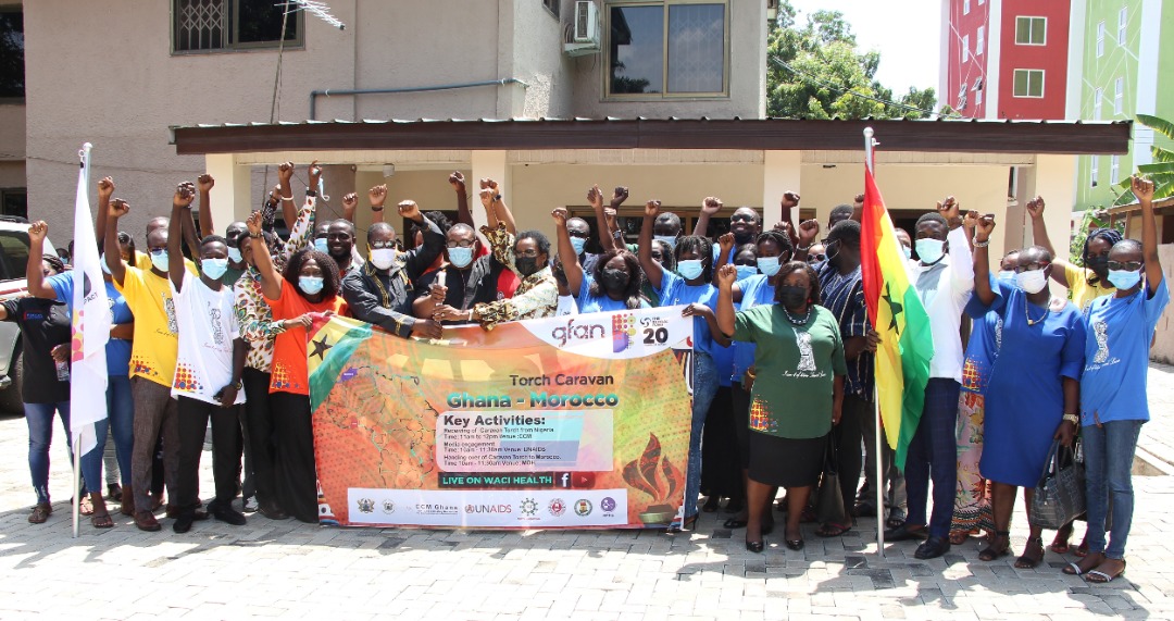Ghana receives torch to mark Global Fund at 20