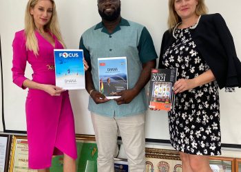 From left to right - Diana Rus (Regional Director, CT Productions), Kofi Baah-Boakye (Executive Director, Business Development- Stratcomm Africa), Carmelia Tsarouchis (Managing Director- CT Productions)