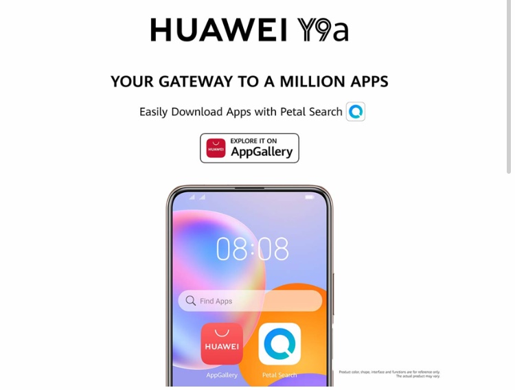 Download tons of apps on HUAWEI Y9a with AppGallery and Petal Search