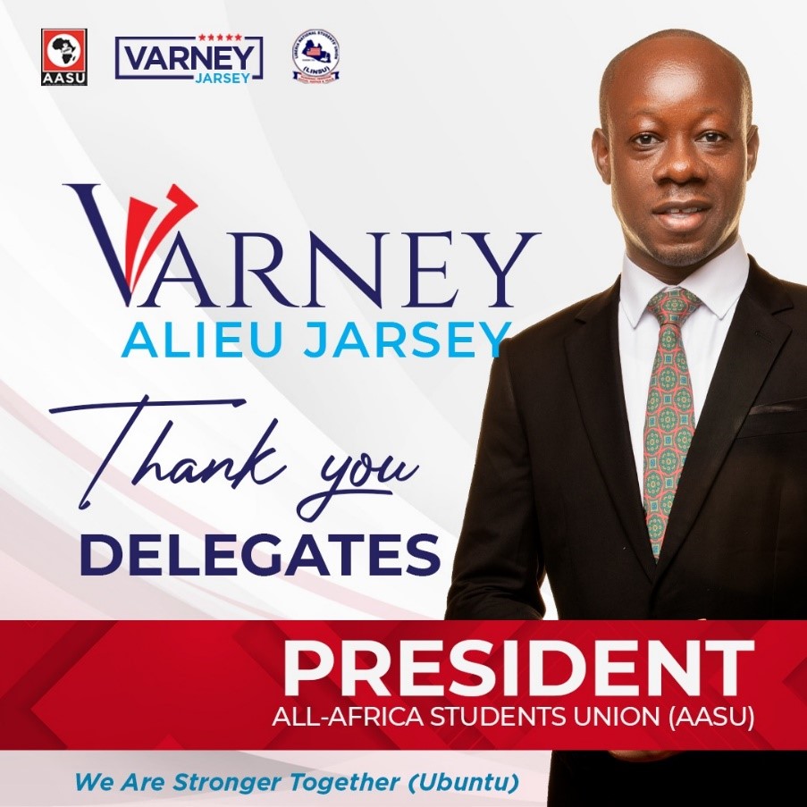 Varney Alieu Jarsey elected All-African Students Union President