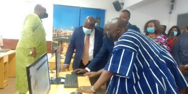 ▪️Dr. Bawumia examining the Integrated Online Learning Program (IOLP)
