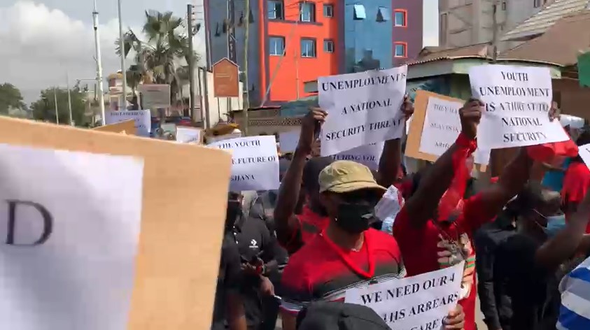 NABCO personnel protest to demand allowance payment, permanent jobs [Photos]