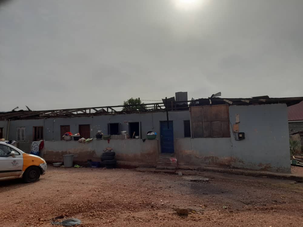 Atwima Bebu residents displaced after rainstorm rips off roofings of homes, schools