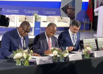 From left to right: Solomon Quaynor, Vice President, Private Sector, Infrastructure and Industrialization, AfDB; Alain Ebobissé, Africa50 CEO and Ithamar Capital Morocco CEO and ASIF Chairman, Obaid Amrane