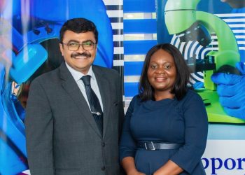Left to right- Rivi Varghese, CEO of Clari5 and Harriet Attram Yartey, Managing Director of CWG Ghana