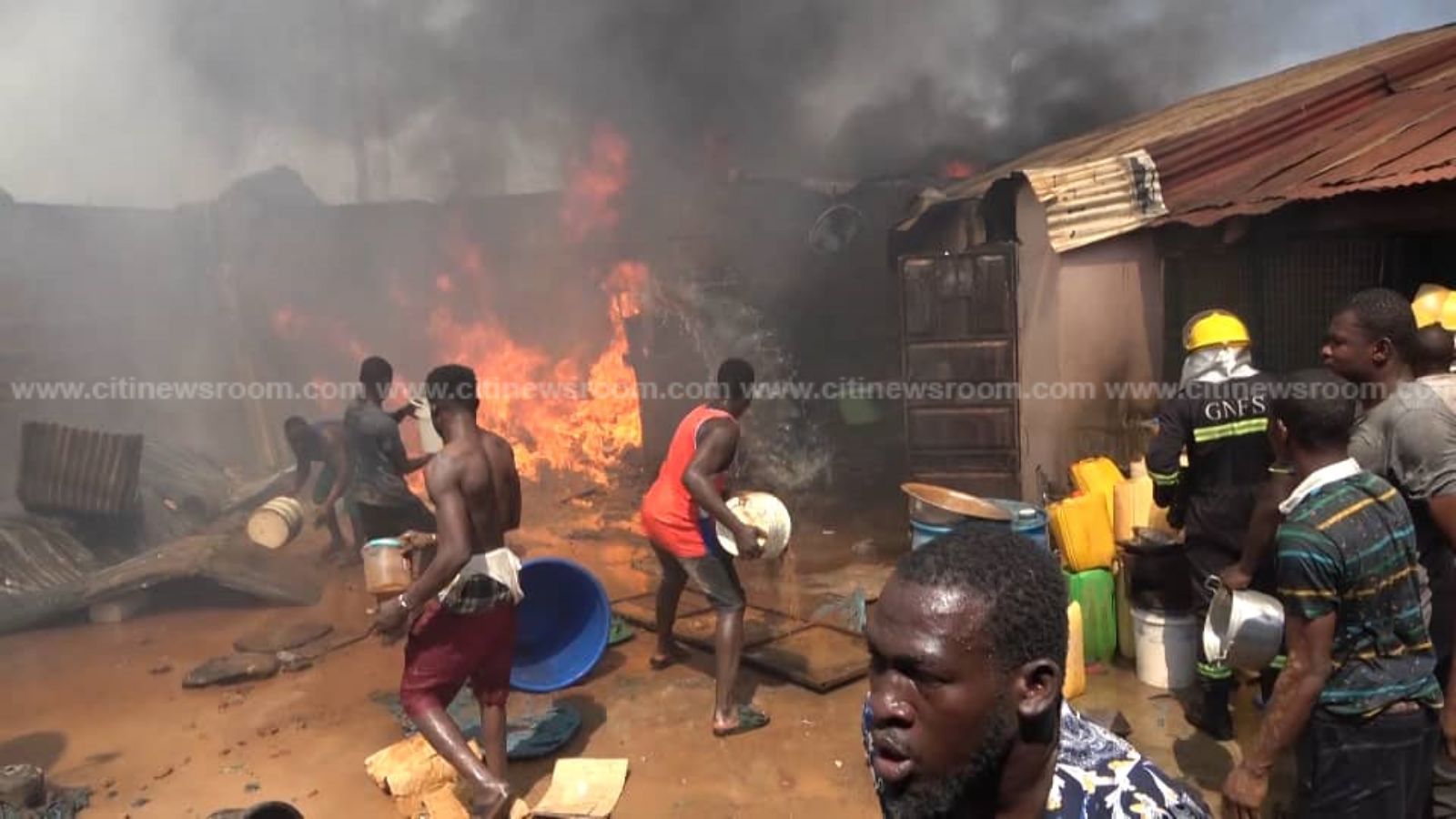 Tamale: Fire guts stores, residences in central business district