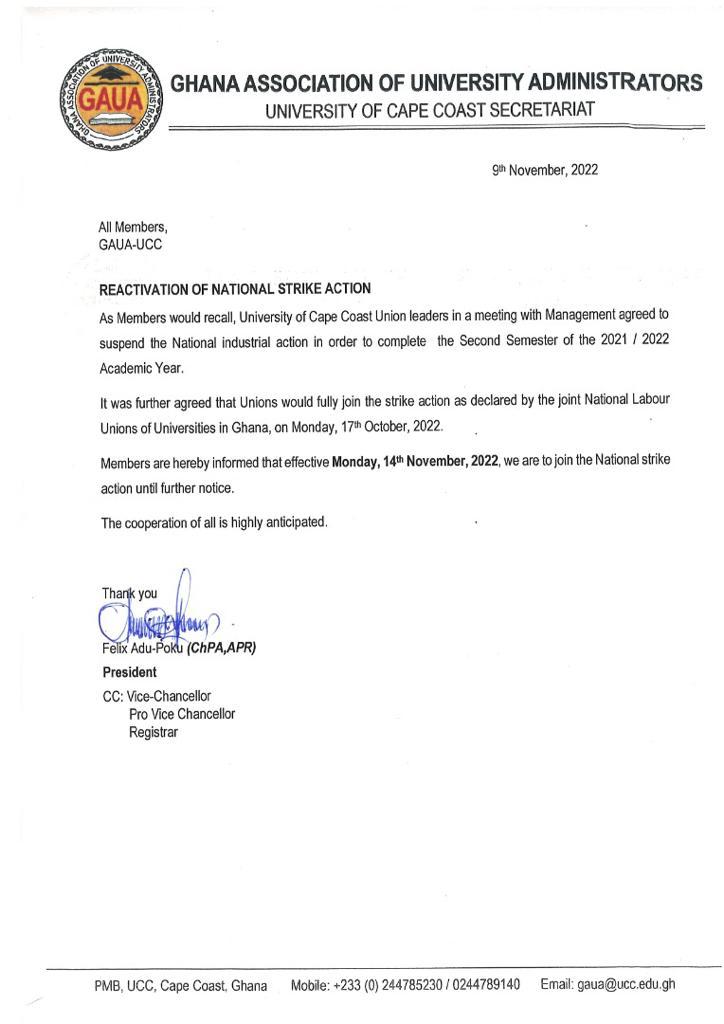 University administrators at UCC to resume national strike on Monday