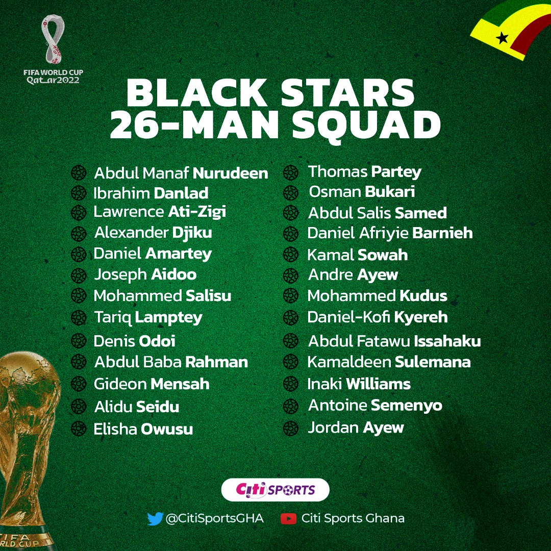Schlupp, Wakaso dropped as Otto Addo names Black Stars squad for World Cup
