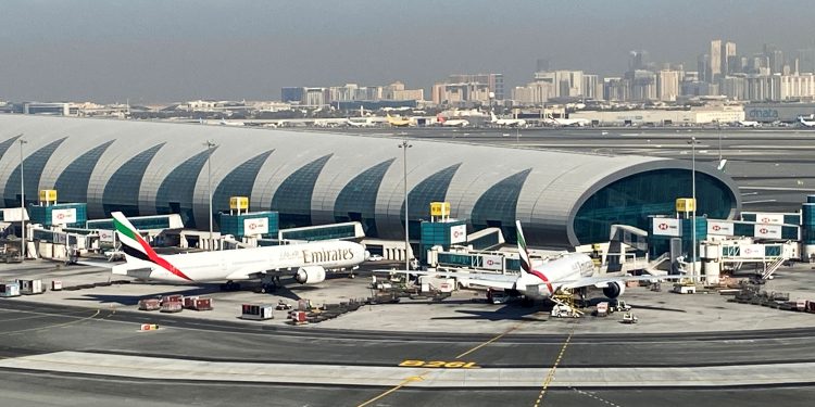 FILE PHOTO: Emirates planes are seen on the tarmac in a general view of Dubai International Airport in Dubai, United Arab Emirates January 13, 2021. REUTERS/Abdel Hadi Ramahi/File Photo