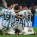 Soccer Football - FIFA World Cup Qatar 2022 - Final - Argentina v France - Lusail Stadium, Lusail, Qatar - December 18, 2022 Argentina's Lionel Messi celebrates with teammates after winning the World Cup REUTERS/Kai Pfaffenbach
