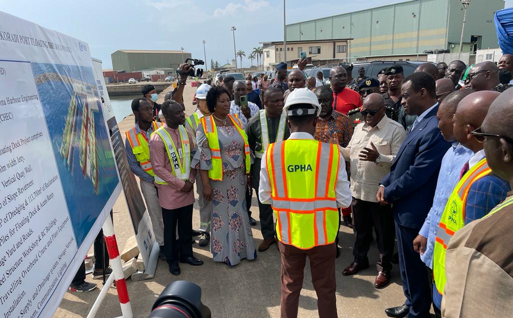 Akufo-Addo cuts sod for $137m ship repairs dock at Takoradi Habour