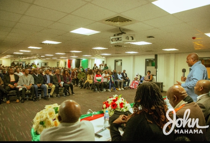 Mahama, Aseidu Nketiah meet with NDC members in UK and Ireland