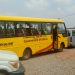 Students of the Krobea Asante technical vocational school in the bus
