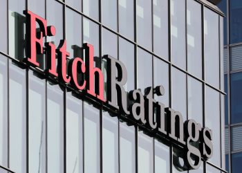 FILE PHOTO: The Fitch Ratings logo is seen at their offices at Canary Wharf financial district in London,Britain, March 3, 2016.  REUTERS/Reinhard Krause/File Photo