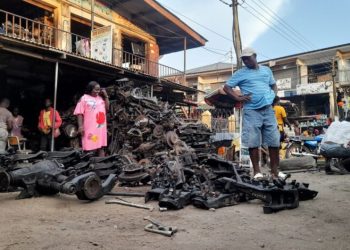 Used spare parts at Abosso Okai, Accra, Ghana, 2022/Daniel Abugre Anyorigya