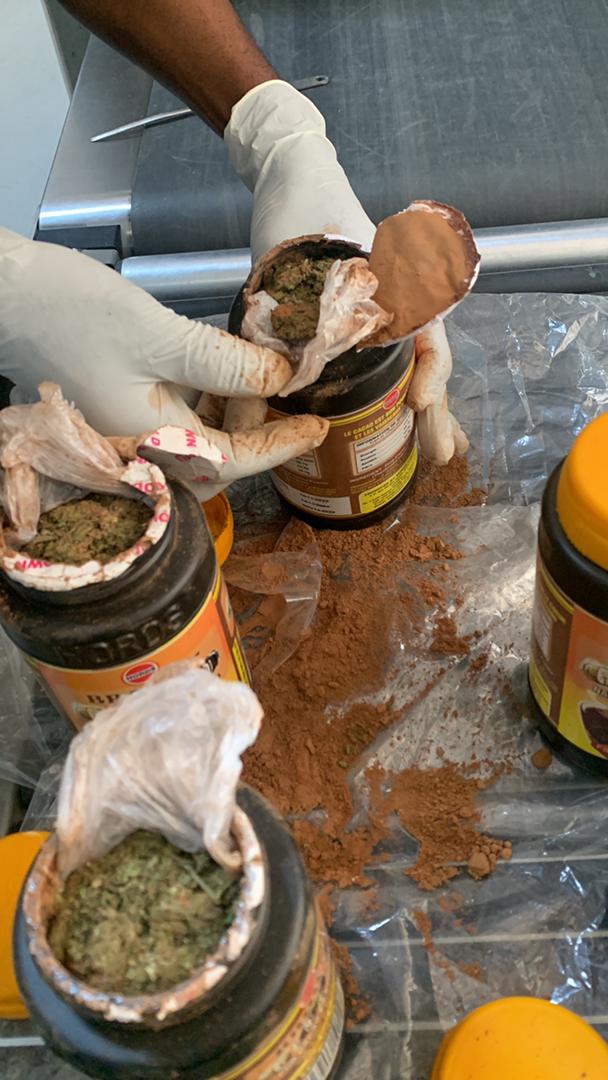 NACOC intercepts marijuana concealed in cocoa powder containers