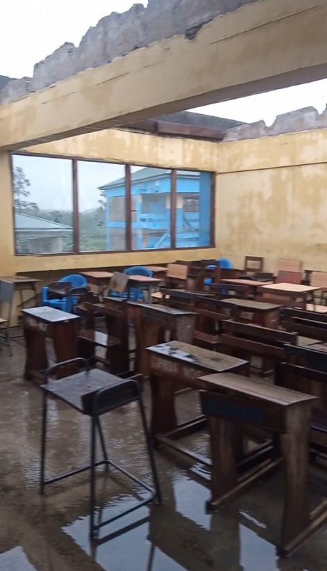 Heavy storm rips off science block, five classrooms at Huni-Valley SHS
