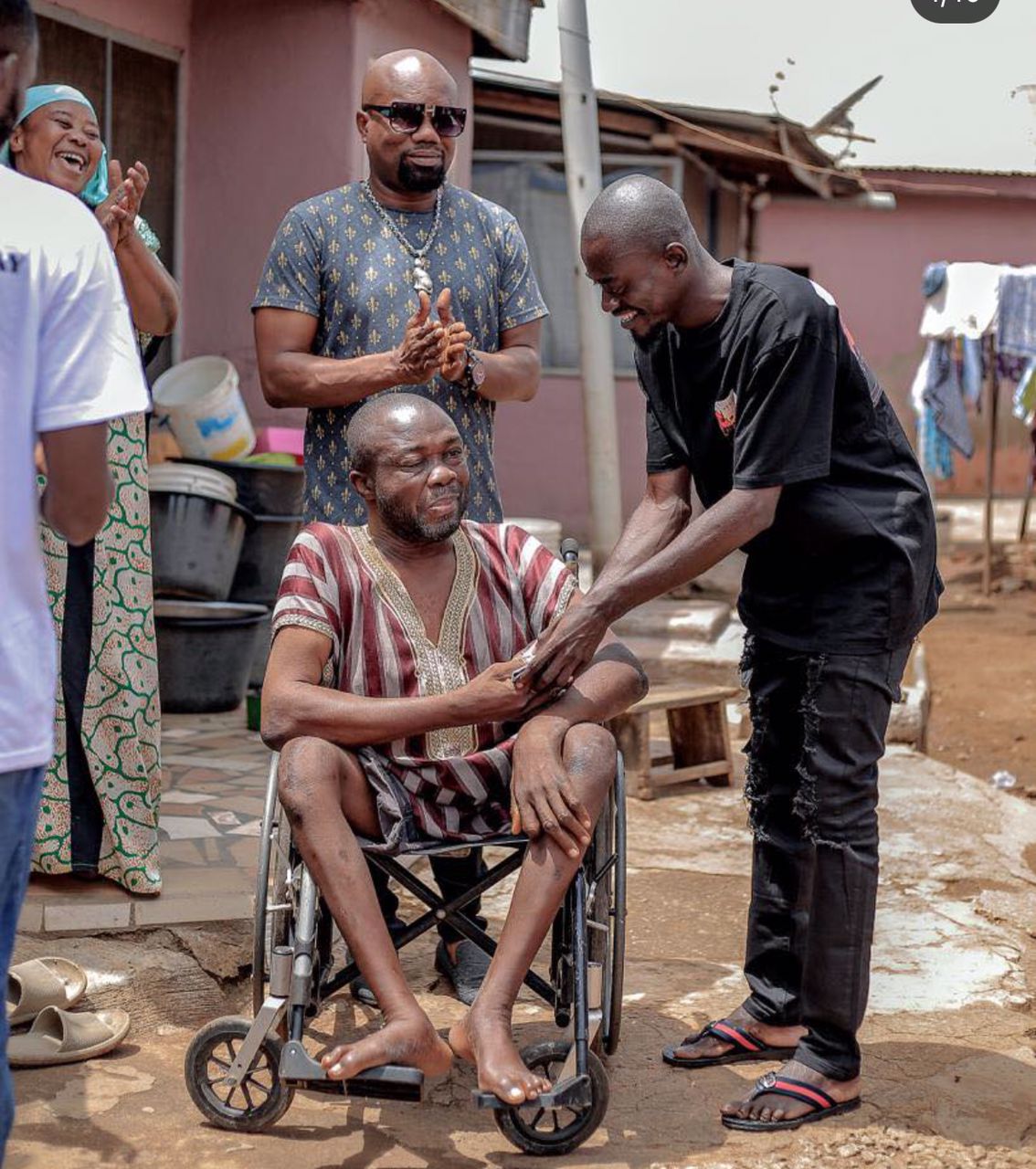 Lil Win donates wheelchairs, cash to physically challenged individuals in Kumasi