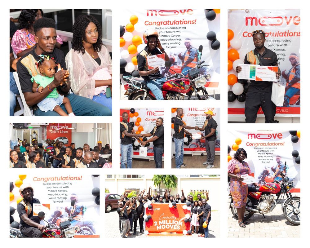 Moove customers in Ghana celebrate ownership of their vehicles