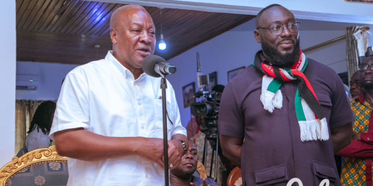 John mahama and NDC parliamentary candidate for Kumawu