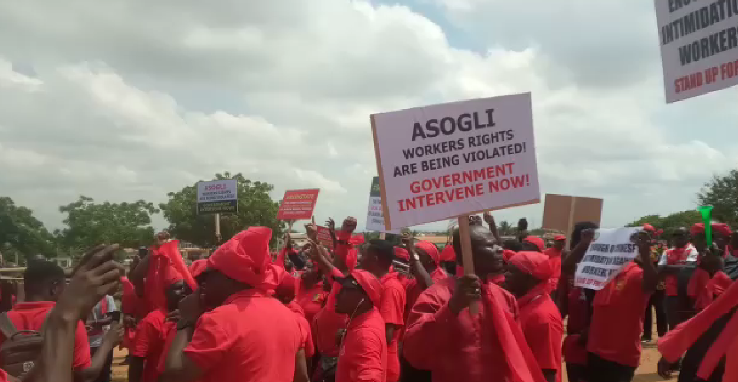TUC demonstrates to demand reinstatement of sacked union executives by Sunon Asogli