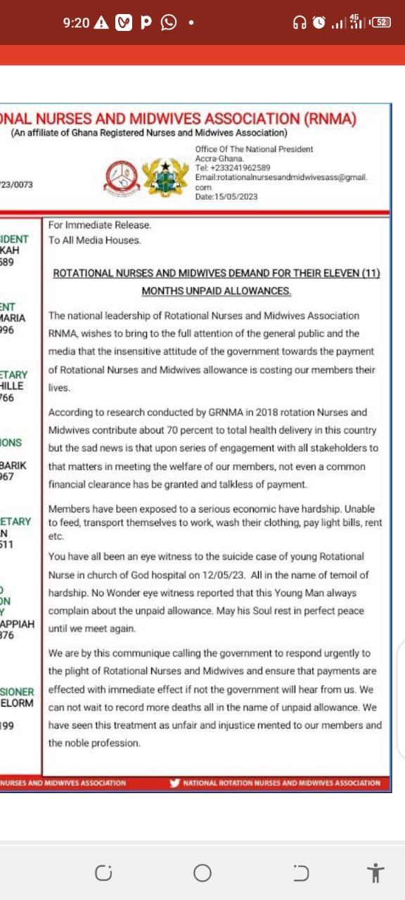 We’re suffering, pay our allowances or face our wrath – Rotational nurses