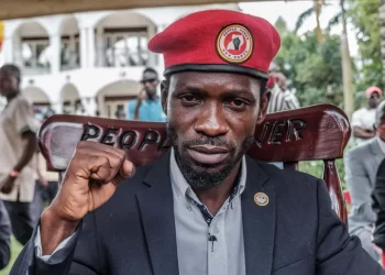 Ugandan opposition leader Bobi Wine pictured at his home in 2021