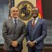From left Jason Beachy, the Acting Assistant Director of the International Operations Division at the FBI and Kissi Agyebeng, Special Prosecutor of Ghana