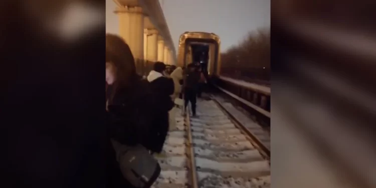 Images circulating on social media appeared to show the detached train cars.