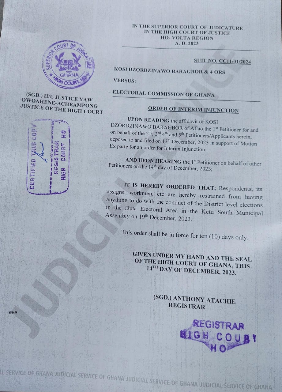 5 persons seek injunction against local level election in Duta Electoral Area