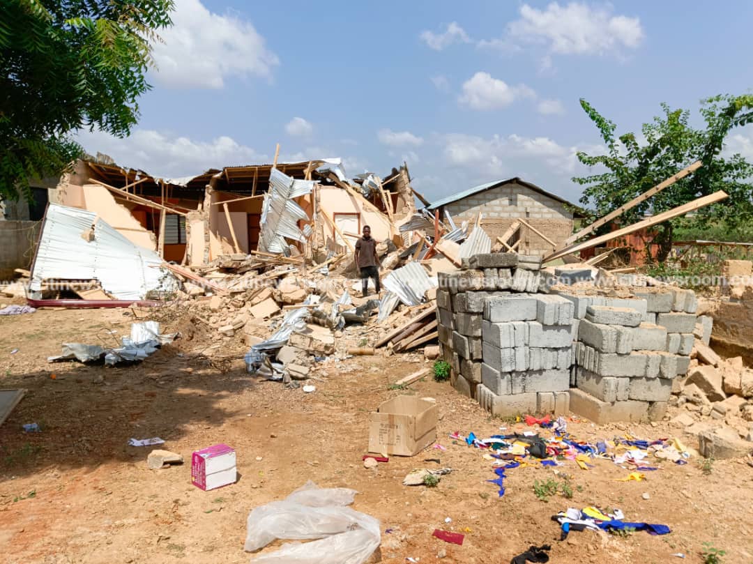 Kpone-Katamanso: Over 100 residents left homeless after overnight demolition at Santeo