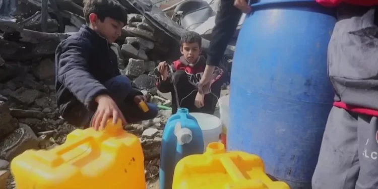 Pipes which carry water for Gaza's 2.3m population have been damaged or destroyed