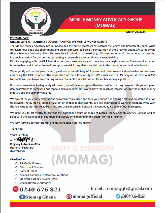 MoMo agents threaten strike over E-levy