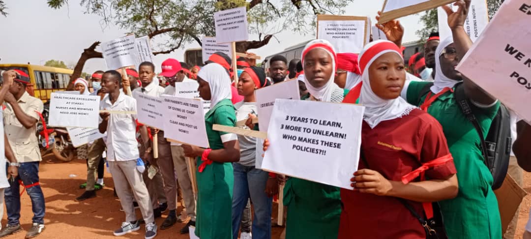 Tamale: Jobless nurses, midwives protest over delayed postings