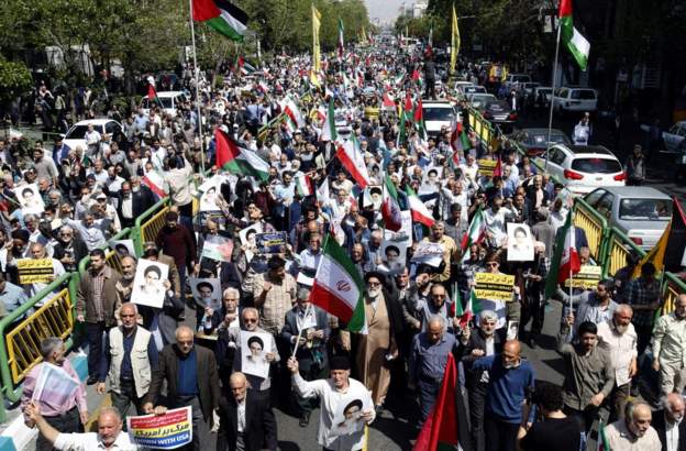 Anti-Israel rally held in Tehran [PICTURES]