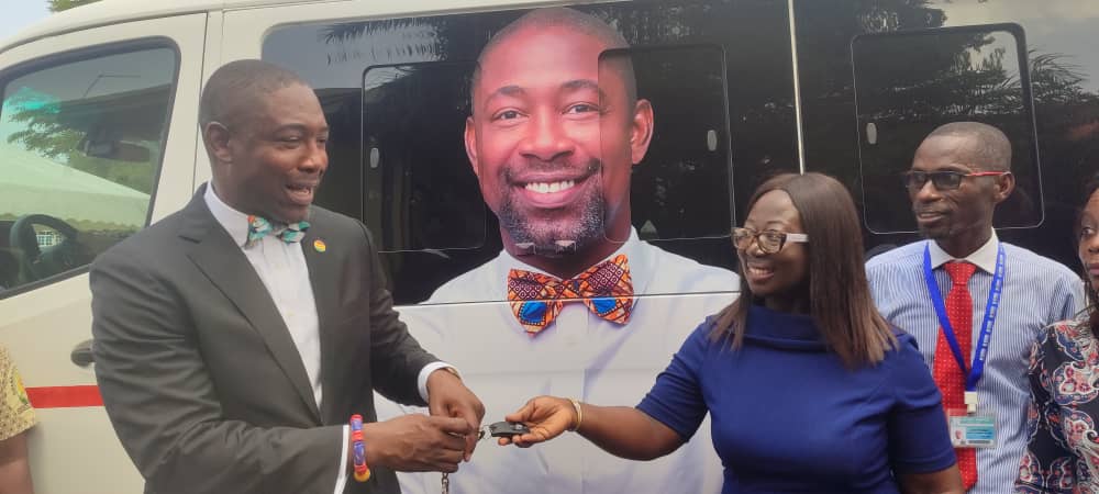 Dr. Okoe Boye donates ambulance and bus to UGMC and Lekma hospital
